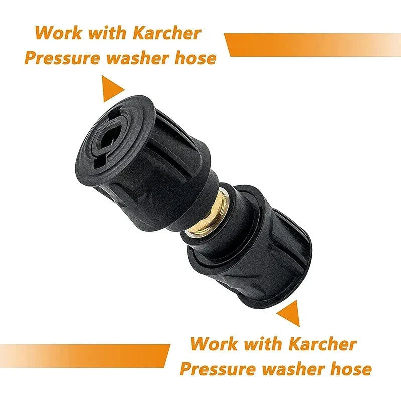 Pair M22 14mm Quick Connect Adapter for Karcher Pressure Washer Hose & Gun K2-K7