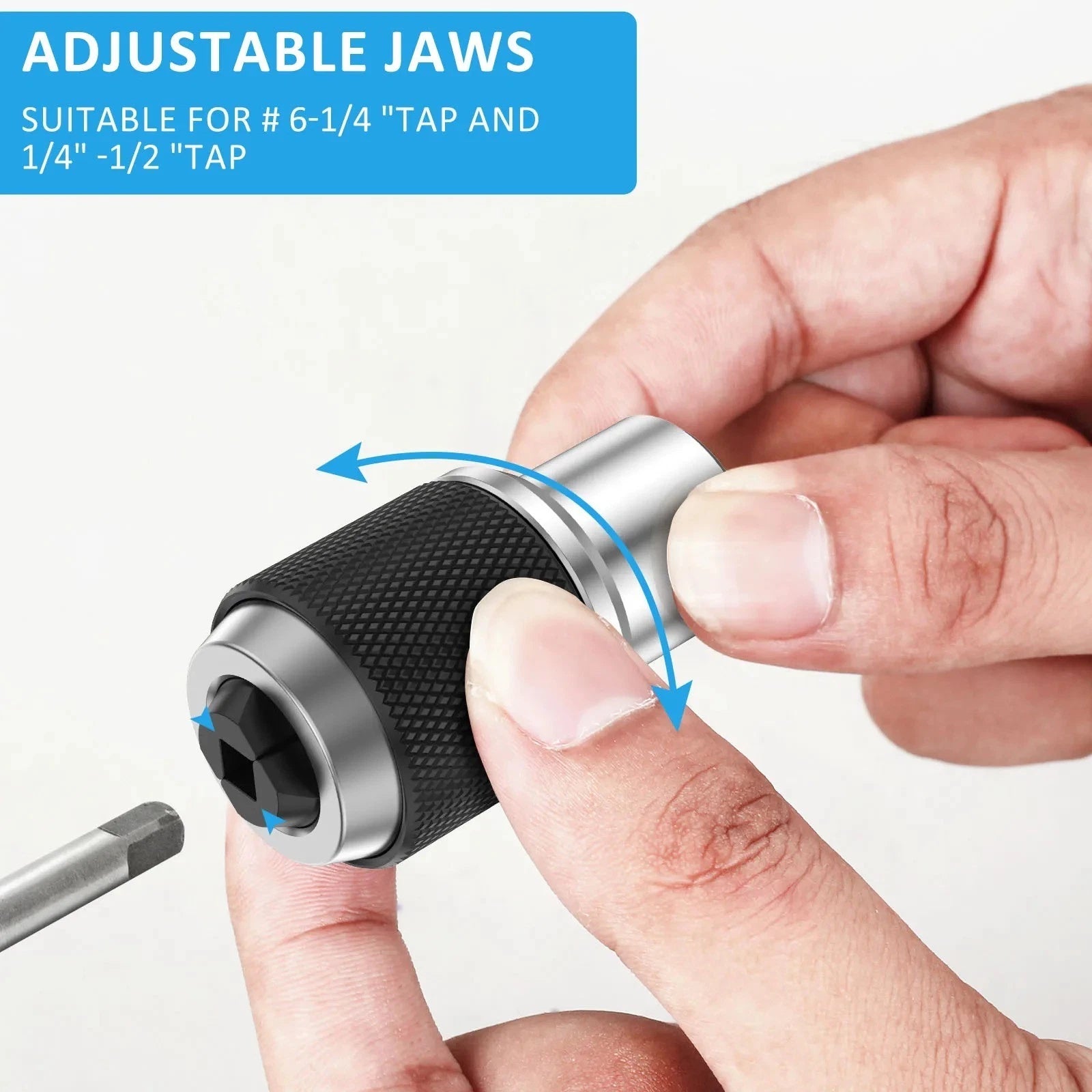 2pcs Adjustable Holder Jaws 3/8" Drive Tools for 3-12mm Tap Reamer Extractors