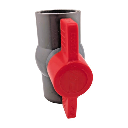 40mm Grey PVC Ball Valve, Slip Connection Pipe Isolation Valve for Water Supply