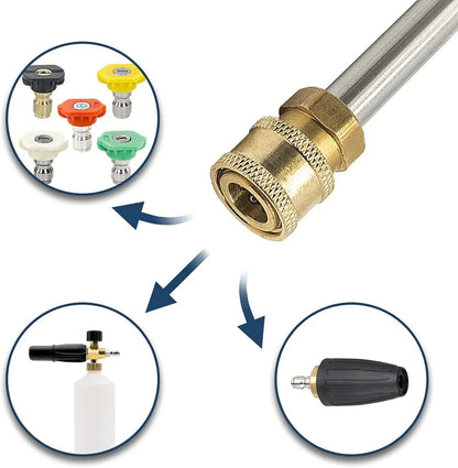 1/4" Quick Connect Brass Adapter for Bosch AQT Jet Pressure Washers Foam Lance