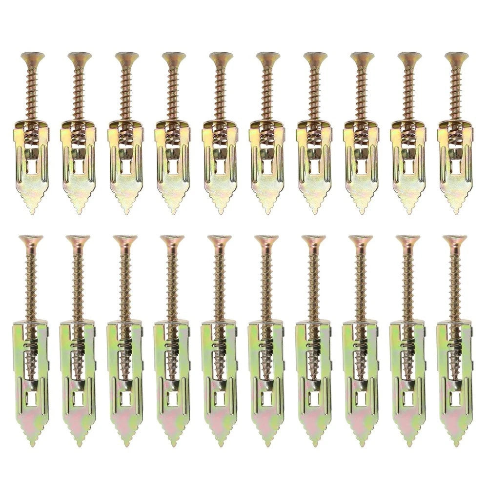 20 Sets Self-Drilling Anchors with Screws Set Drywall Anchor Expansion Dowels