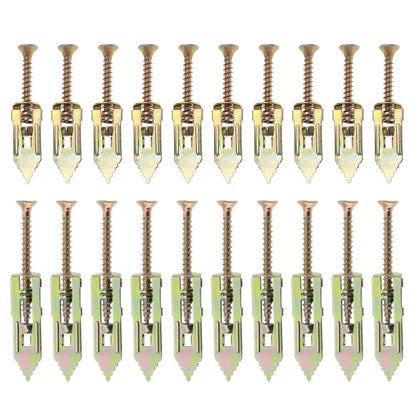 20 Sets Self-Drilling Anchors with Screws Set Drywall Anchor Expansion Dowels