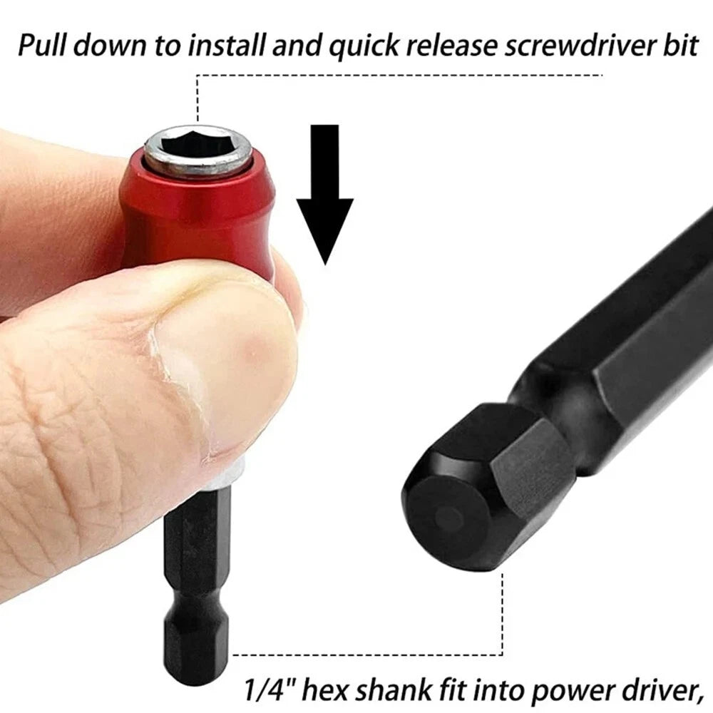 3pcs Magnetic Drill Bit Extension Set 60/100/150mm Quick Release 1/4” Hex Shank