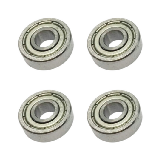 4 Pack of 605ZZ Deep Groove Ball Bearings Double Shielded 5mm x 14mm x 5mm 80015