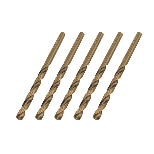 5pcs HSS Cobalt Jobber Drill Bits Set 5mm for Stainless Steel & Metal