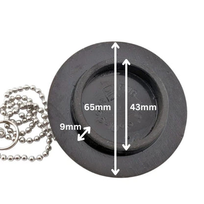 3pcs Drain Stopper 43mm Universal Bath Plug with Ball Chain and Hanging Ring