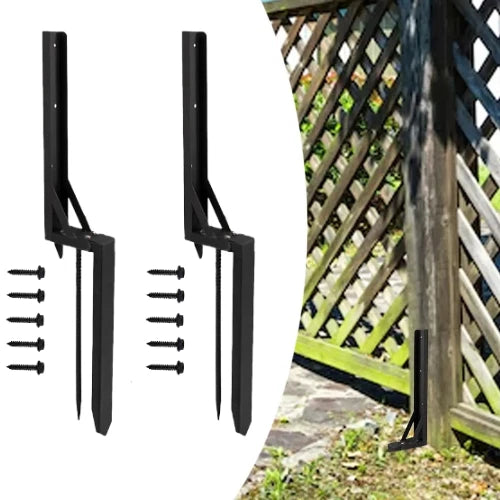 2pcs Fence Post Repair Kit Heavy Duty Fixer Anchor Ground Spike Supports