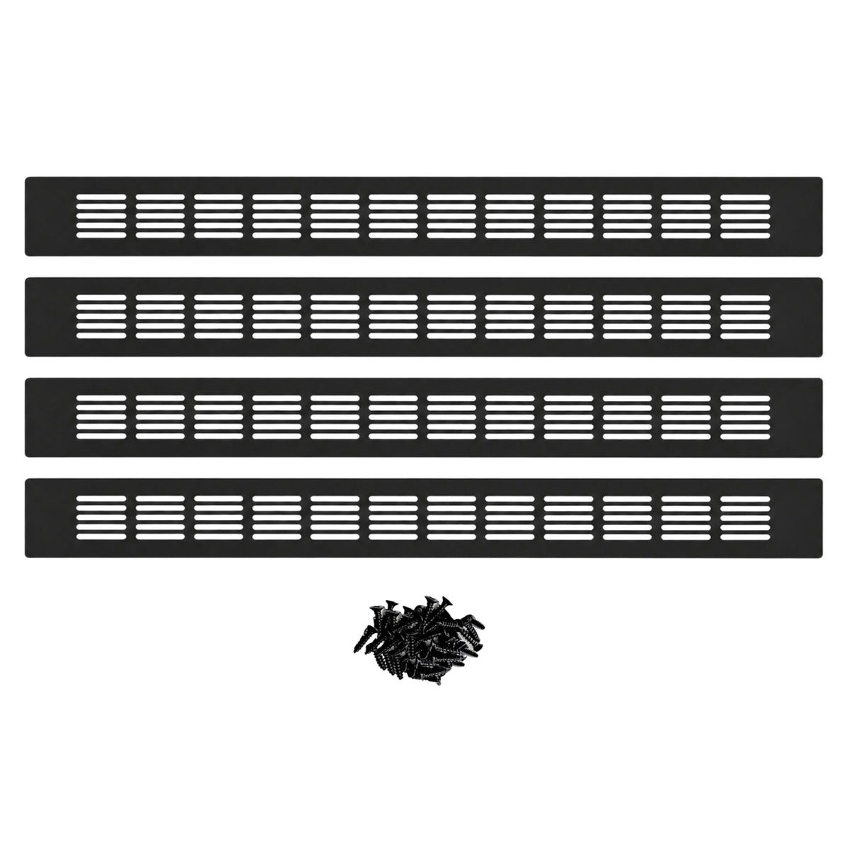 4 pack rectangular aluminium alloy mesh ventilation grilles, 500x50mm