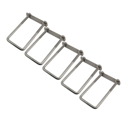 5 pack M8 square U-bolts with nuts and plates, 52mm inner width, 120mm length