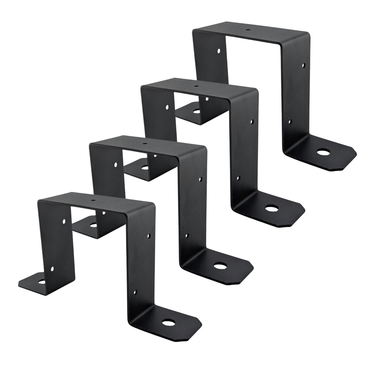 4 pack U shaped fence panel security brackets for concrete posts