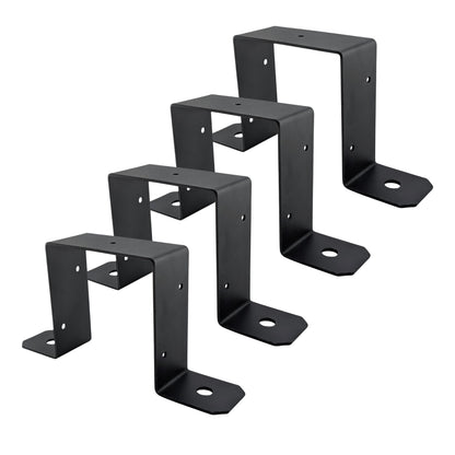 4 pack U shaped fence panel security brackets for concrete posts