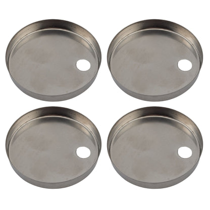 4 pack stainless steel toilet seat hinge fixing covers, 55mm diameter