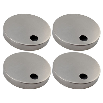 4 pack stainless steel toilet seat hinge fixing covers, 55mm diameter