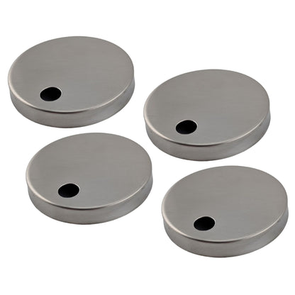 4 pack stainless steel toilet seat hinge fixing covers, 55mm diameter