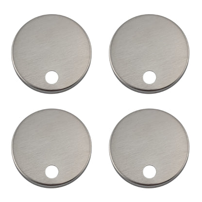 4 pack stainless steel toilet seat hinge fixing covers, 55mm diameter
