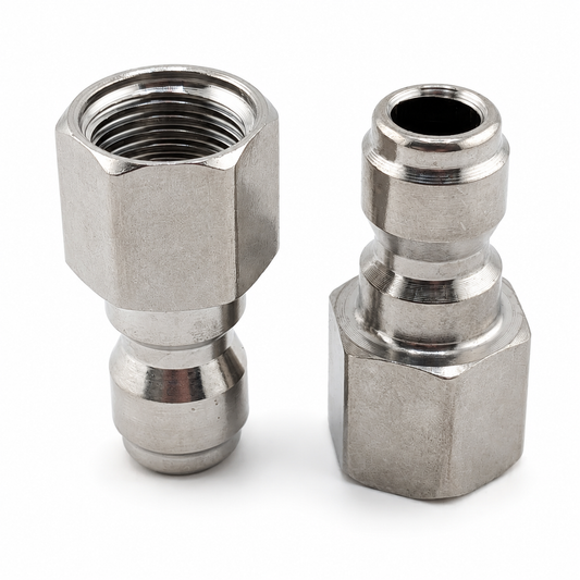 2 pack pressure washer adapter, 1/4 inch female NPT quick connect plug
