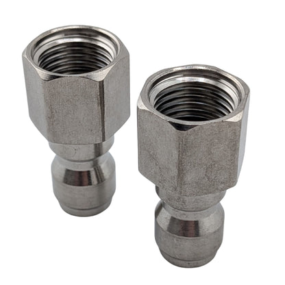 2 pack pressure washer adapter, 1/4 inch female NPT quick connect plug