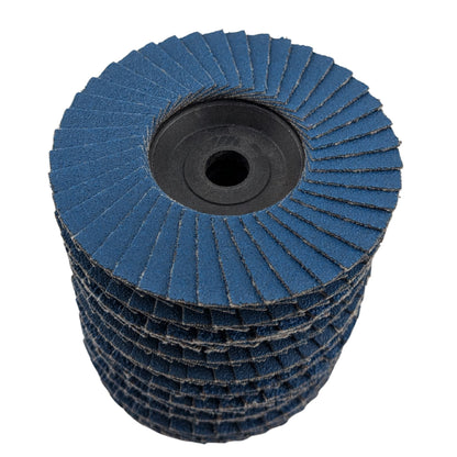 10 pack 40 to 120 grit flap discs for 76mm angle grinders