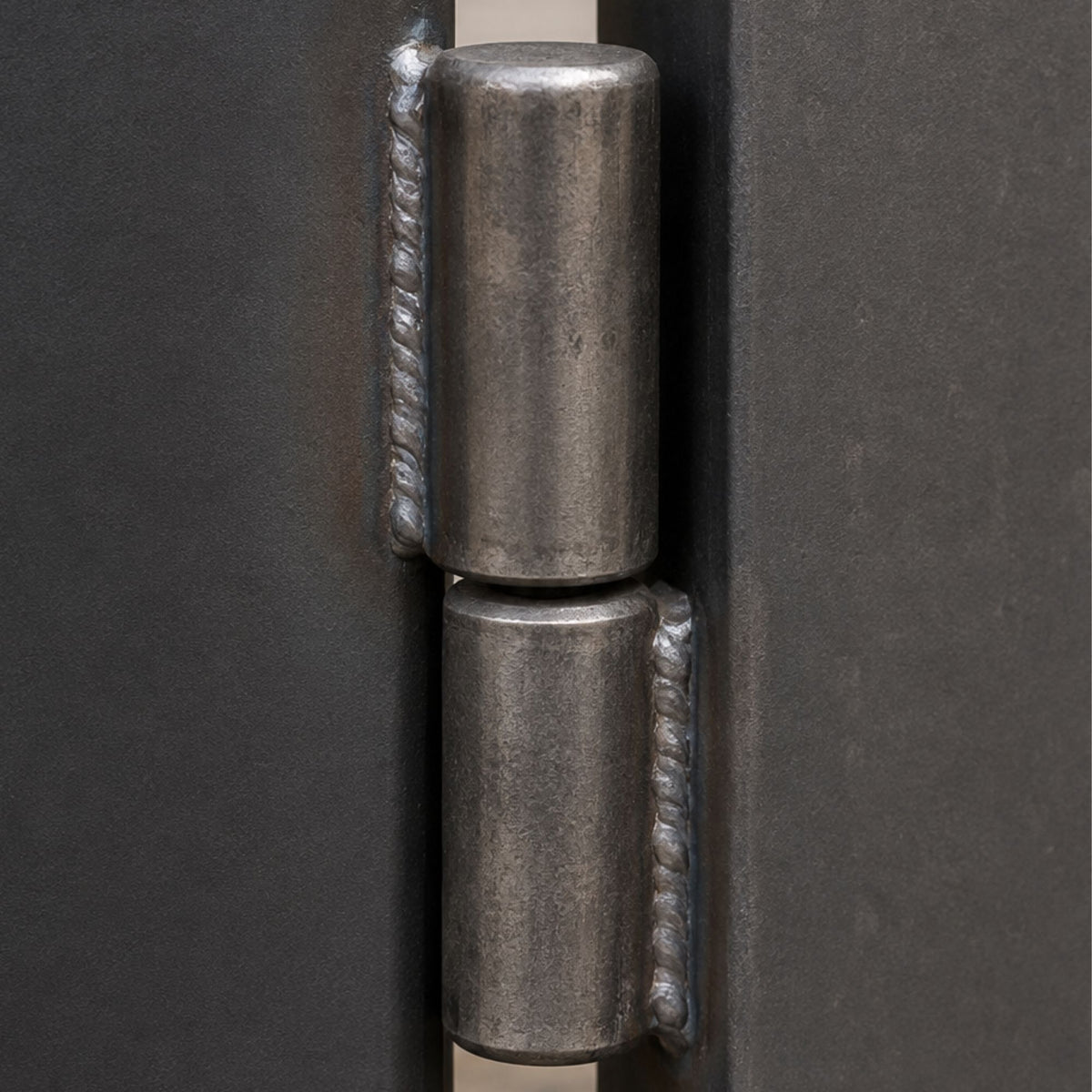 2 pair weld on barrel hinges 73mm x 20mm male to female