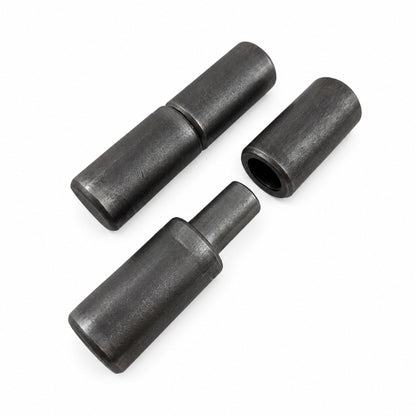2 pair weld on barrel hinges 73mm x 20mm male to female