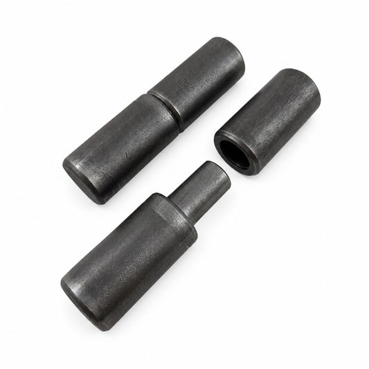 2 pair weld on barrel hinges 73mm x 20mm male to female