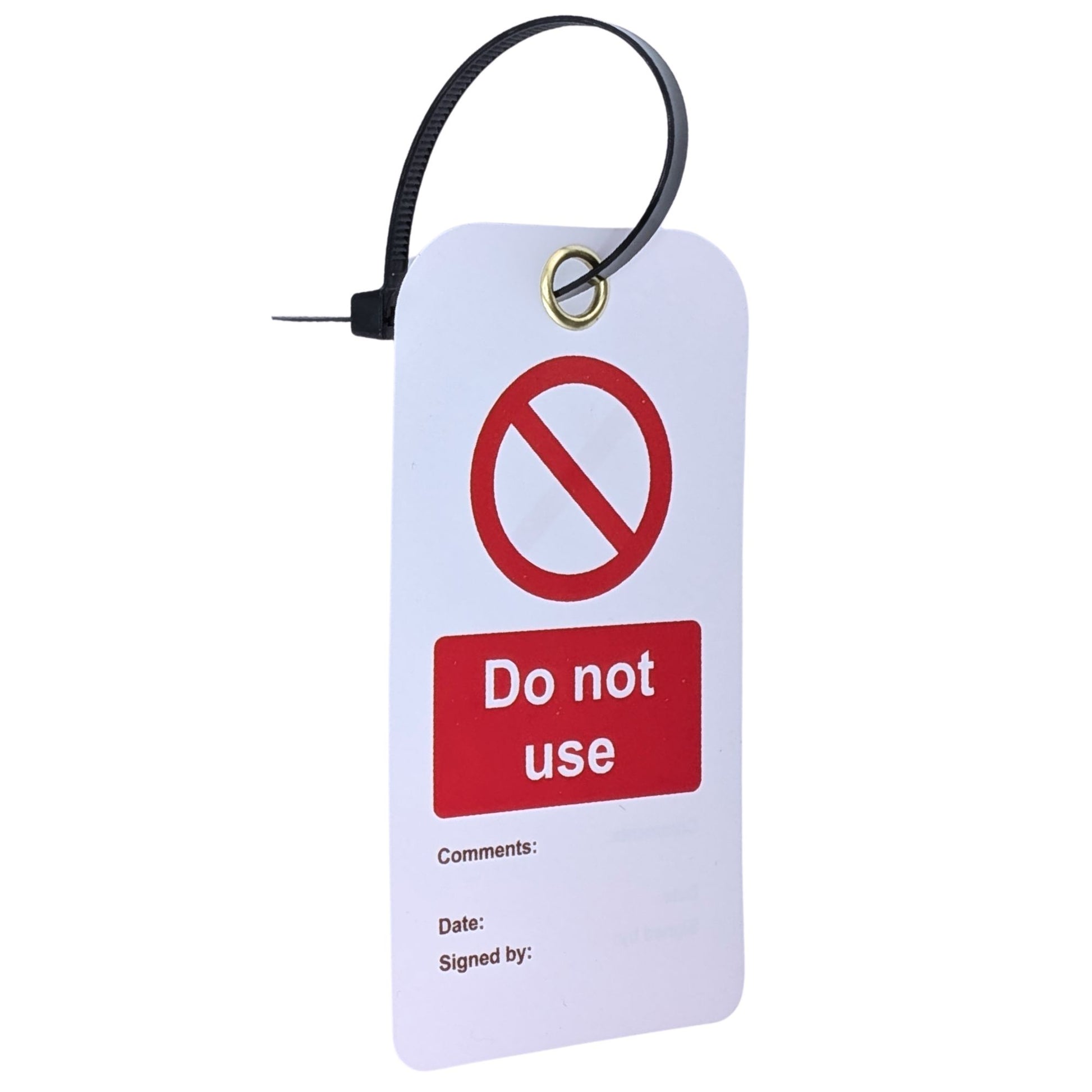 Do Not Use Tags – Set of 10 Lockout Isolation Warning Tags with Cable Ties
