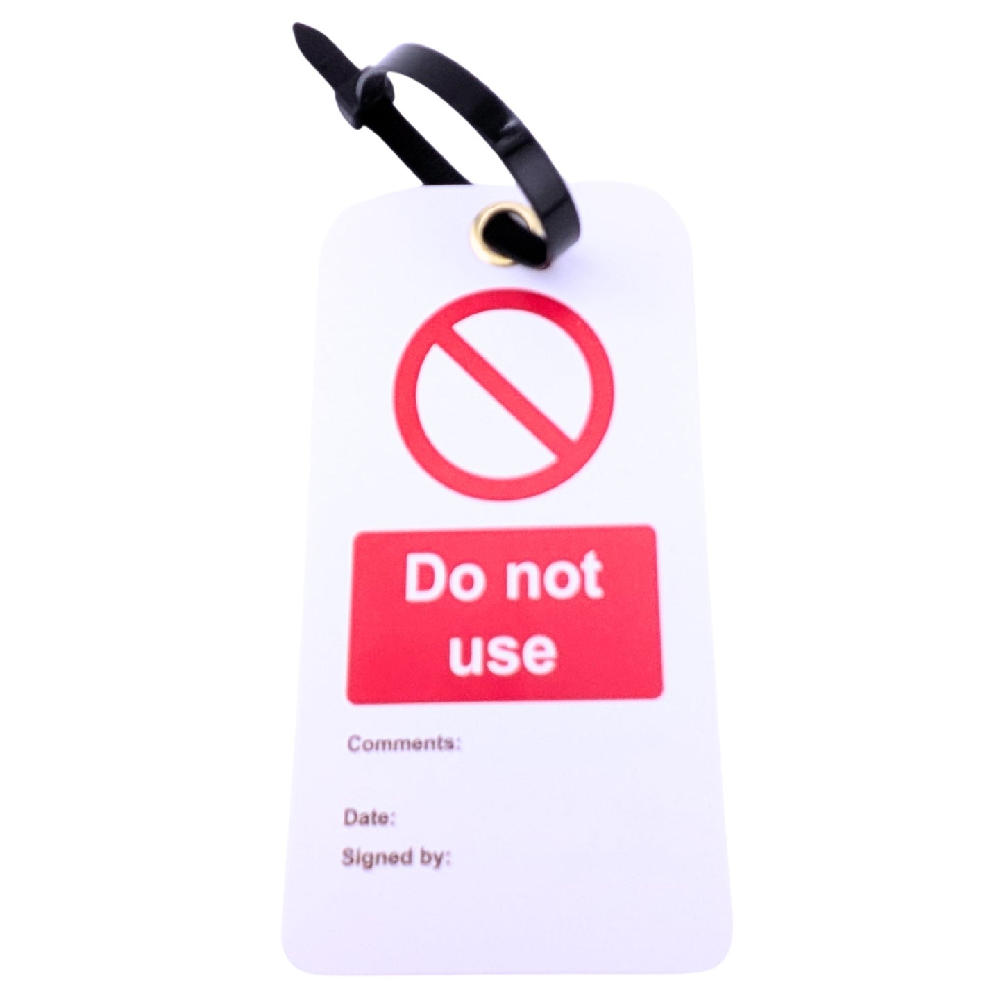 Do Not Use Tags – Set of 10 Lockout Isolation Warning Tags with Cable Ties