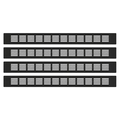 4 pack rectangular aluminium alloy mesh ventilation grilles, 500x50mm