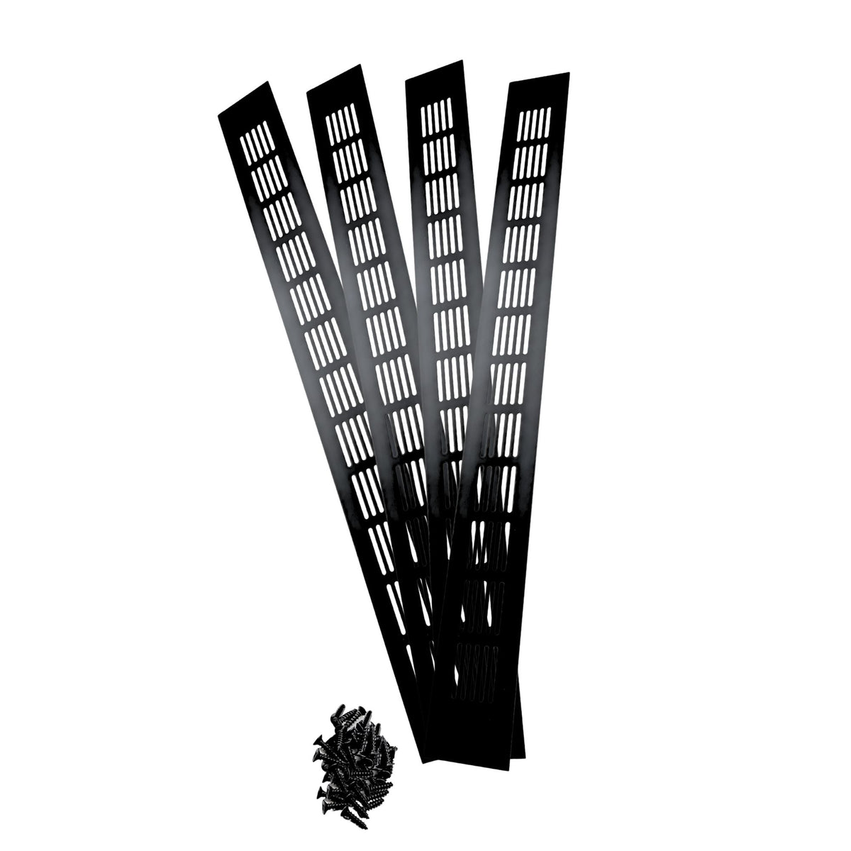 4 pack rectangular aluminium alloy mesh ventilation grilles, 500x50mm