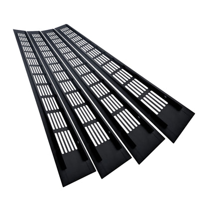 4 pack rectangular aluminium alloy mesh ventilation grilles, 500x50mm