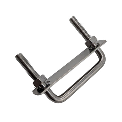 6 pack M8 square U-bolts with nuts and plates, 62mm inner width, 60mm length