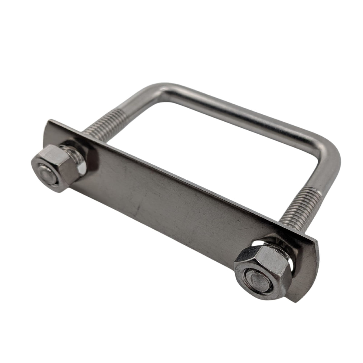 6 pack M8 square U-bolts with nuts and plates, 62mm inner width, 60mm length