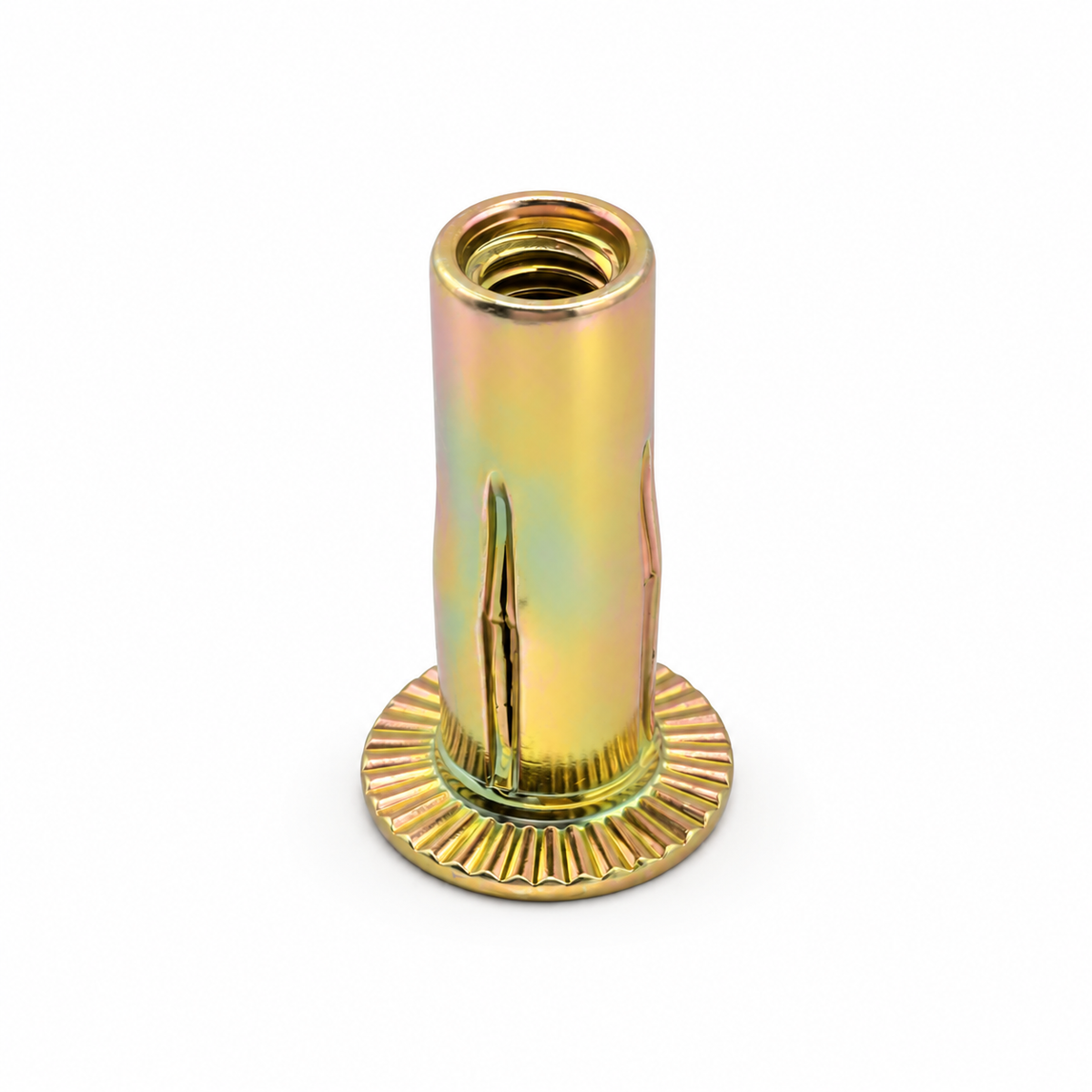 25 pack M6 multi-grip pre-bulbed zinc plated carbon steel rivet nuts
