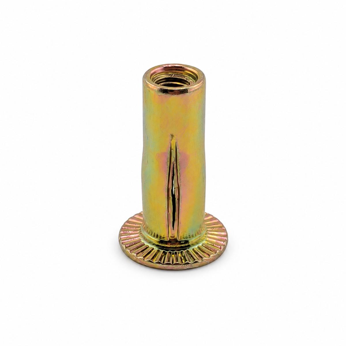 25 pack M6 multi-grip pre-bulbed zinc plated carbon steel rivet nuts