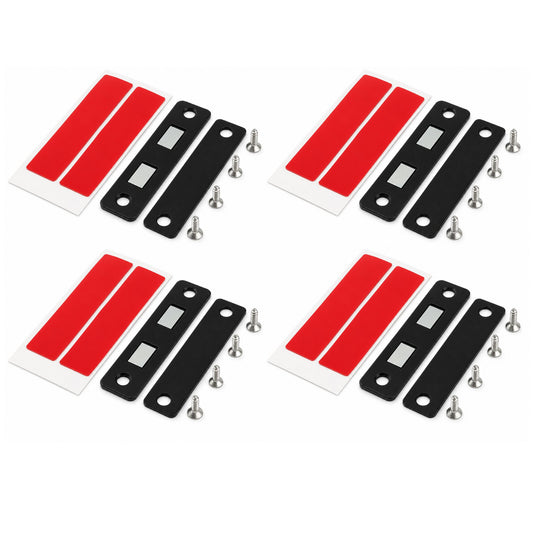 4 pack black ultra thin magnetic cabinet door catches