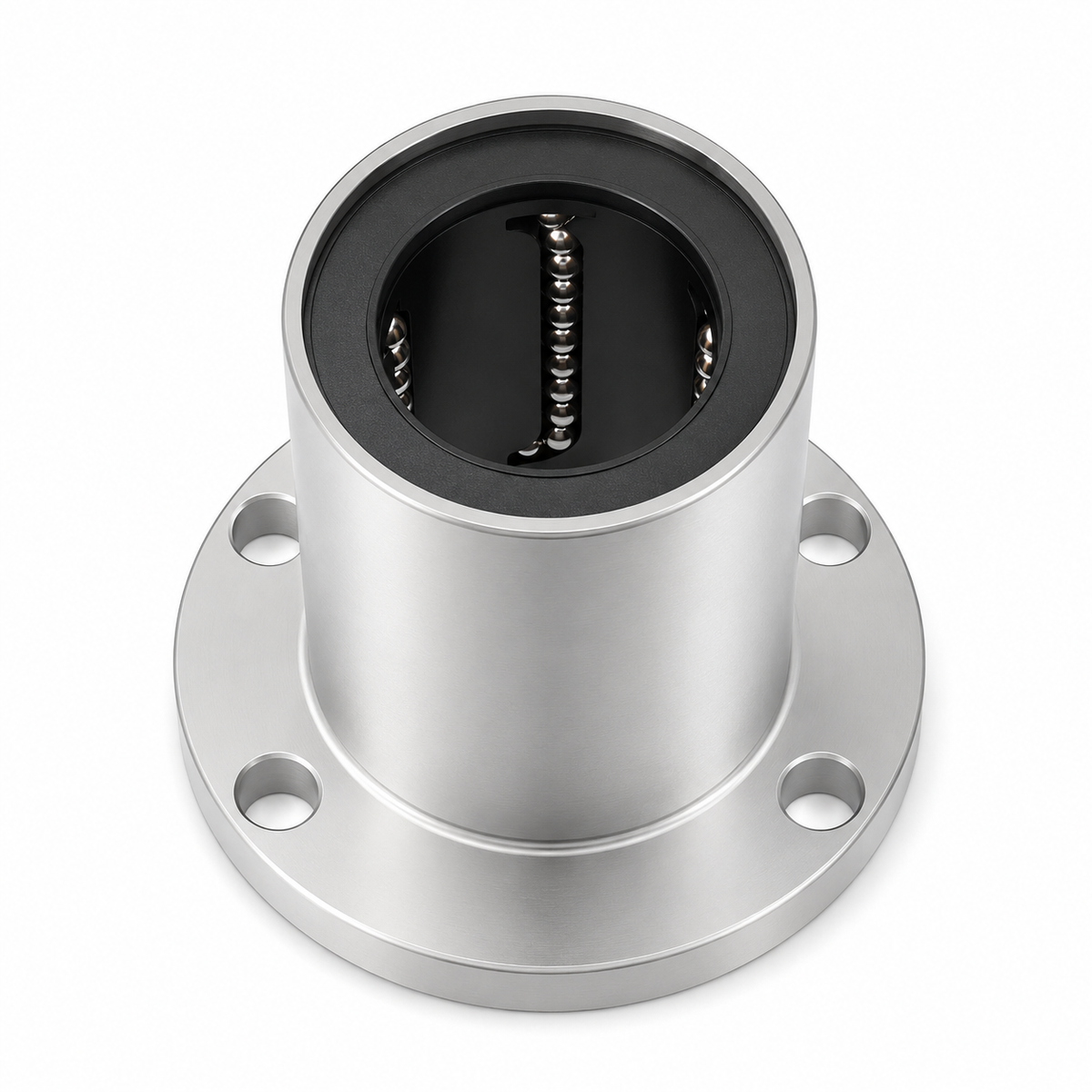 2 LM20UU round flange linear ball bearings, 20mm bore, 32mm OD, 42mm long