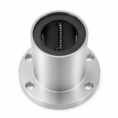 2 LM20UU round flange linear ball bearings, 20mm bore, 32mm OD, 42mm long