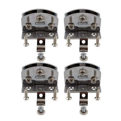 4 adjustable glass door hinge clamps for shower, bathroom and cabinet doors
