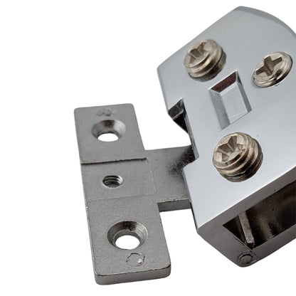4 adjustable glass door hinge clamps for shower, bathroom and cabinet doors